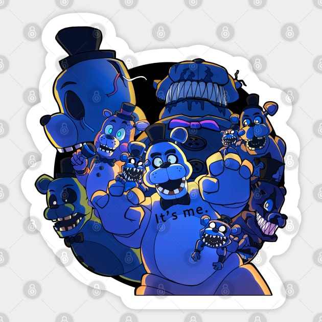 Five Nights at Freddy's Freddy Ball Sticker by Sunny Saturated